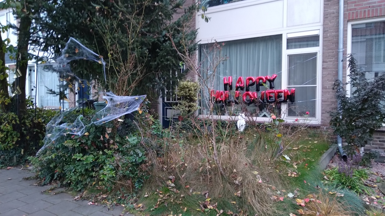 Halloween in voortuin