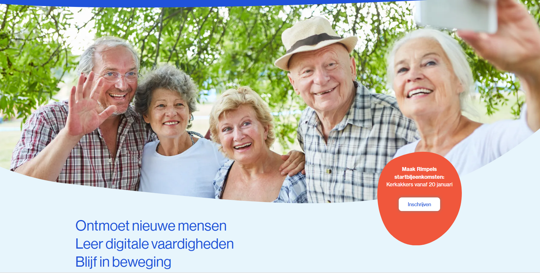 Weer nieuwe groep "Maak Rimpels" voor 65+