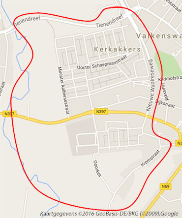 plattegrond van de wijk Kerkakkers